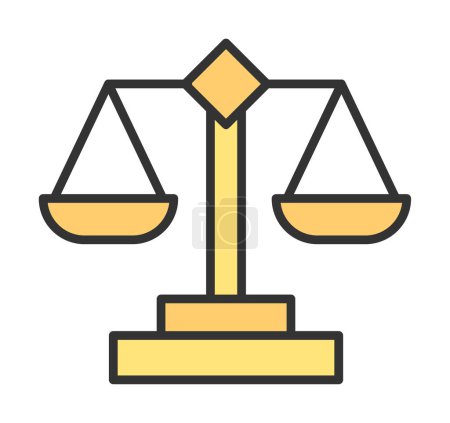 Illustration for Abstract  justice scale  icon vector  illustration design - Royalty Free Image