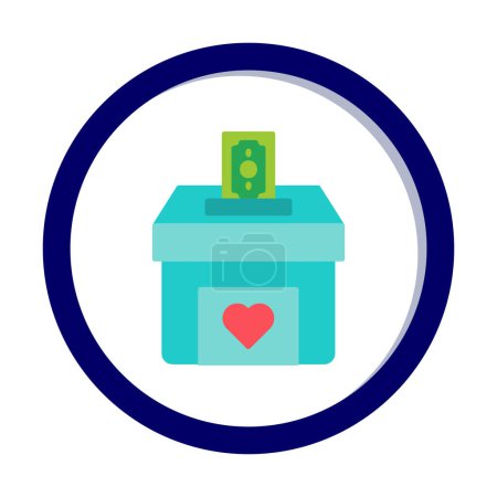 Illustration for Donation box vector icon - Royalty Free Image