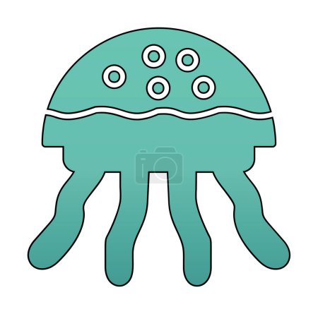 Ilustración de Medusas. icono web ilustración simple - Imagen libre de derechos