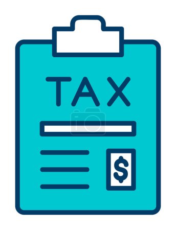 Ilustración de Ilustración vectorial del icono del portapapeles de impuestos - Imagen libre de derechos