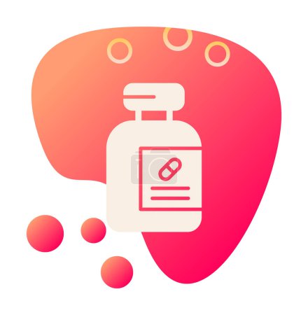 Illustration for Medicine bottle icon, vector illustration - Royalty Free Image