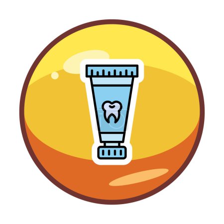 Téléchargez les illustrations : Icône simple de dentifrice, illustration vectorielle - en licence libre de droit