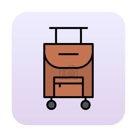 Ilustración de Icono de maleta de viaje. Concepto de equipaje - Imagen libre de derechos
