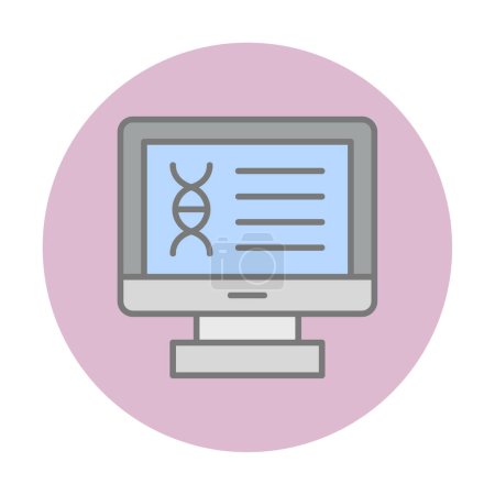 Photo for Chromosome web icon on computer vector - Royalty Free Image