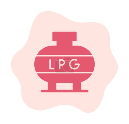 Ilustración de Icono web del contenedor de gas licuado de petróleo, ilustración vectorial - Imagen libre de derechos