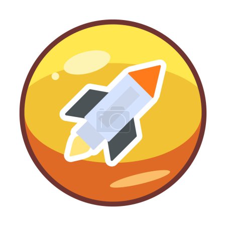 Illustration for Rocket icon, vector illustration - Royalty Free Image