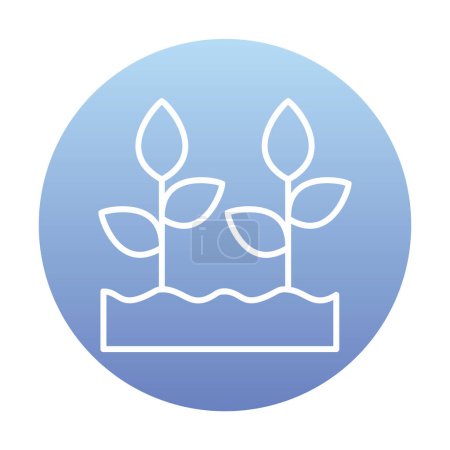 Téléchargez les illustrations : Plantes en croissance icône web, illustration vectorielle - en licence libre de droit