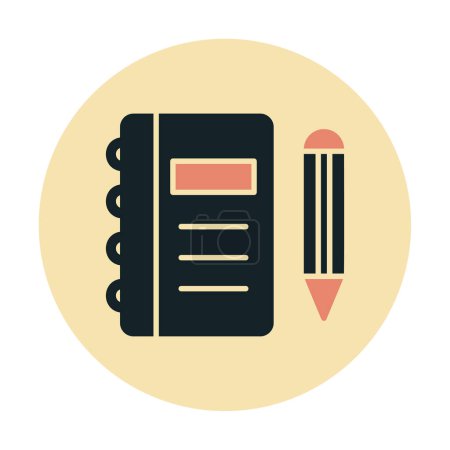 Illustration for Journal with pen, vector illustration - Royalty Free Image