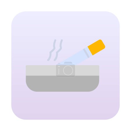 Ilustración de Cigarrillo en cenicero icono vector ilustración - Imagen libre de derechos