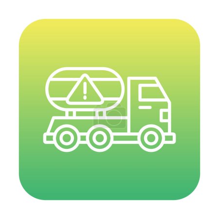 Ilustración de Camión con ilustración icono signo de precaución vector - Imagen libre de derechos