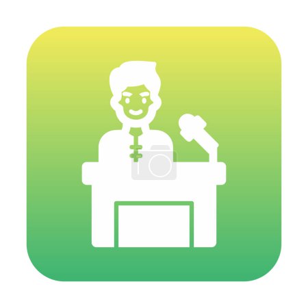 Illustration for Press Conference icon vector illustration - Royalty Free Image