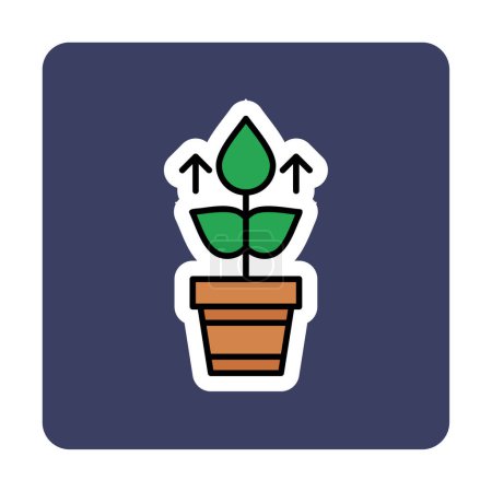 Ilustración de Icono de crecimiento vegetal vector ilustración - Imagen libre de derechos
