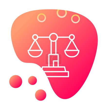 Illustration for Justice scale  icon vector  illustration design - Royalty Free Image