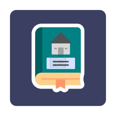 Illustration for Architecture Book flat icon, vector illustration - Royalty Free Image