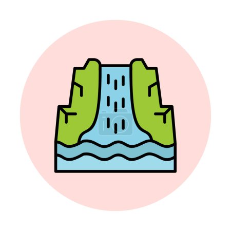 Illustration for Simple Waterfal icon, vector illustration - Royalty Free Image