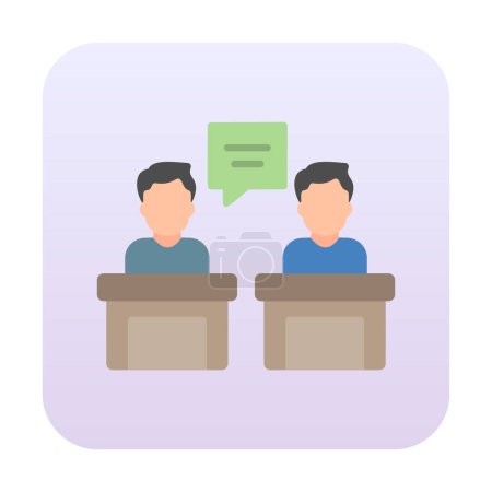 Illustration for Men giving speech at speech stands at Debate  icon, vector illustration - Royalty Free Image