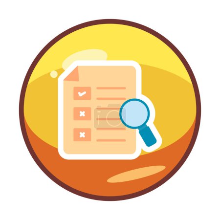 Illustration for Magnifying glass line icon, search concept - Royalty Free Image