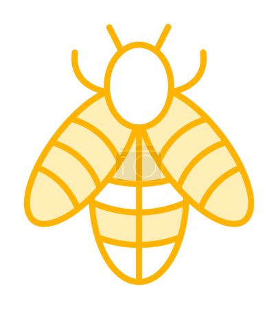 Illustration for Cute bee icon, vector illustration - Royalty Free Image