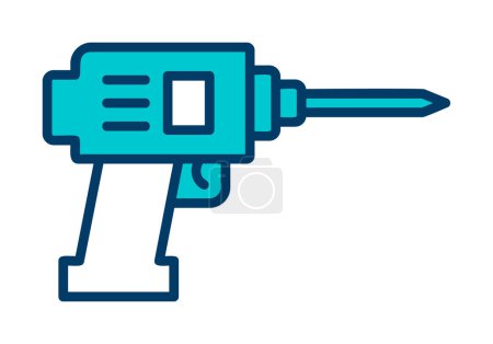 Illustration for Drill tool  icon vector illustration  design - Royalty Free Image