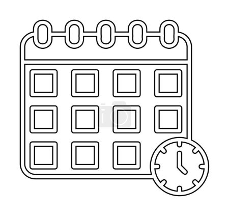 Ilustración de Recordatorio de calendario icono, Icono de fecha límite, vector de ilustración - Imagen libre de derechos