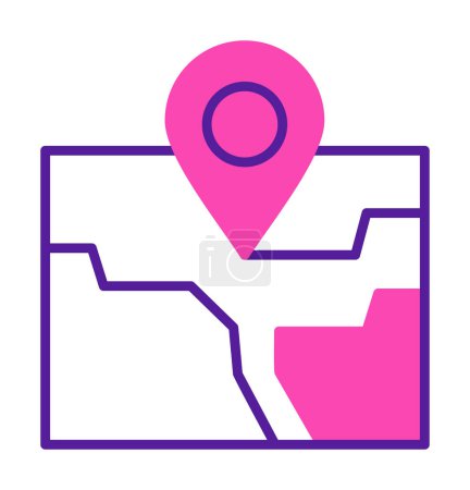 Ilustración de Plano pin ubicación icono vector ilustración - Imagen libre de derechos