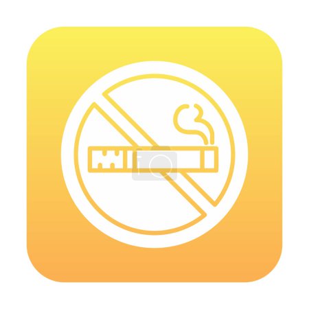 Ilustración de No fumar signo icono web, vector de ilustración - Imagen libre de derechos