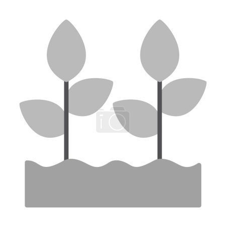 Ilustración de Growing plants web icon, vector illustration - Imagen libre de derechos