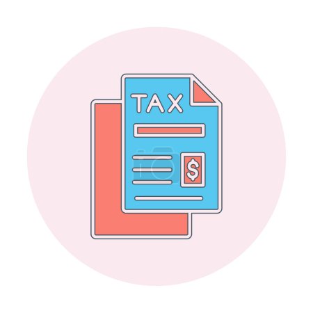 Téléchargez les illustrations : Icône de paiement d'impôt illustration vectorielle - en licence libre de droit