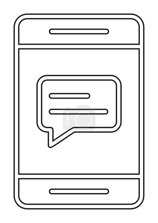 Illustration for Chat flat icon, vector illustration - Royalty Free Image