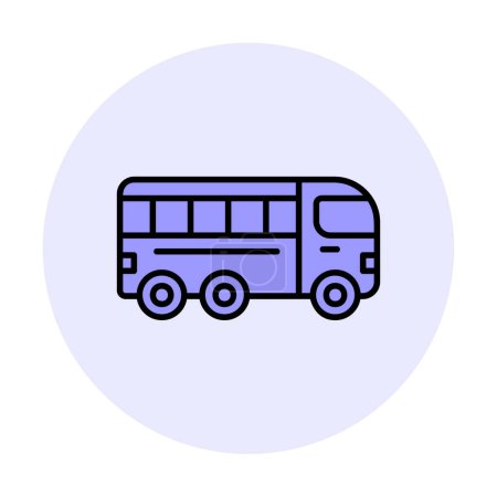 Téléchargez les illustrations : Icône de bus, illustration vectorielle - en licence libre de droit