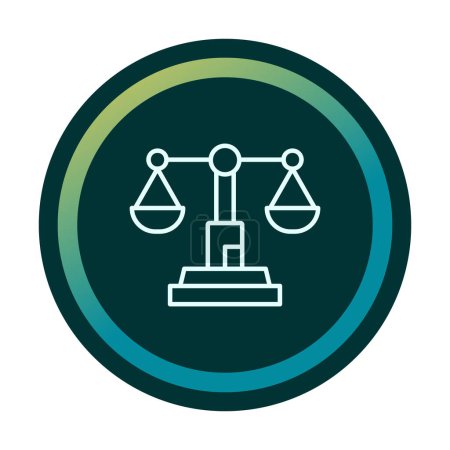 Illustration for Justice scale  icon vector  illustration design - Royalty Free Image