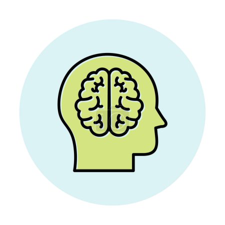 Illustration for Flat brain icon vector illustration - Royalty Free Image