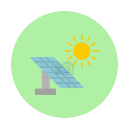 Téléchargez les illustrations : Illustration vectorielle d'icône de panneau solaire - en licence libre de droit
