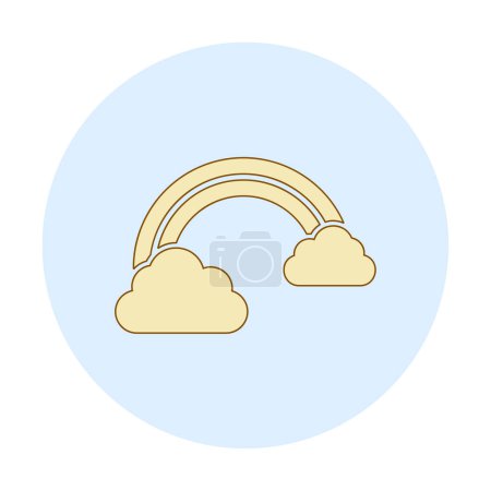 Téléchargez les illustrations : Icône arc-en-ciel dans un style plat, illustration vectorielle - en licence libre de droit