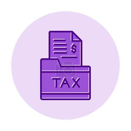 Ilustración de Carpeta de impuestos icono web, ilustración de vectores - Imagen libre de derechos