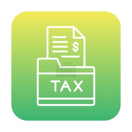Ilustración de Carpeta de impuestos icono web, ilustración de vectores - Imagen libre de derechos