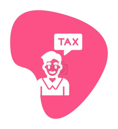 Illustration for Tax flat icon, vector illustration. - Royalty Free Image