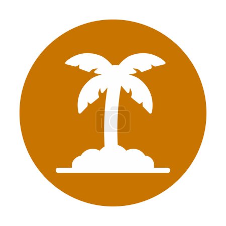 Téléchargez les illustrations : Icône de palmier, illustration vectorielle - en licence libre de droit