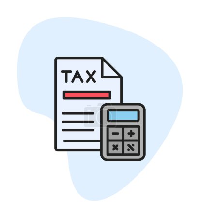 Ilustración de Icono de cálculo de impuestos vector ilustración - Imagen libre de derechos