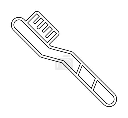 Ilustración de Simple cepillo de dientes objeto icono vector ilustración - Imagen libre de derechos