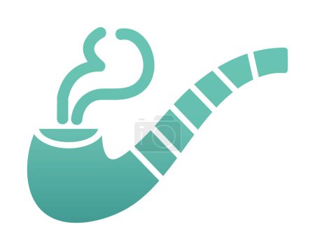 tabac fumer pipe icône, illustration vectorielle