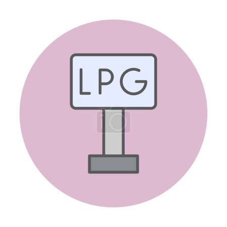 Liquefied Petroleum Gas container web icon, vector illustration 