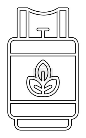 Téléchargez les illustrations : Illustration vectorielle d'icône de biogaz de production d'électricité - en licence libre de droit