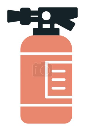 Ilustración de Plano extintor de incendios simple. icono web - Imagen libre de derechos