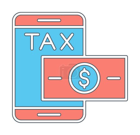 Ilustración de Impuestos en línea Diseño de iconos de pago, ilustración vectorial - Imagen libre de derechos