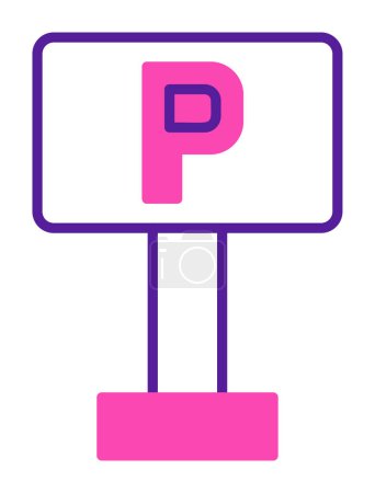 Ilustración de Icono de signo de estacionamiento. esquema ilustración de los iconos vectoriales de estacionamiento para la web - Imagen libre de derechos