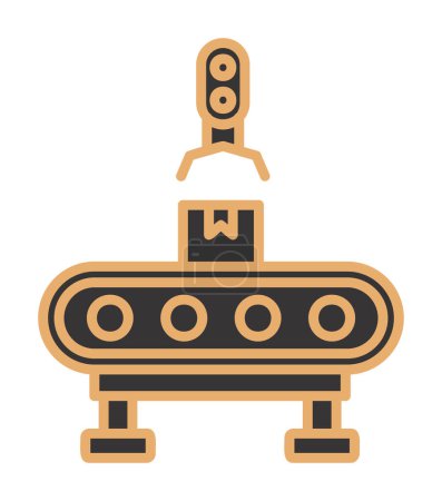 Illustration for Flat simple Factory Machine  icon  vector illustration - Royalty Free Image