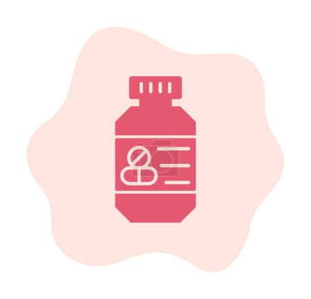 Téléchargez les illustrations : Illustration vectorielle de l'icône de bouteille de pilules - en licence libre de droit