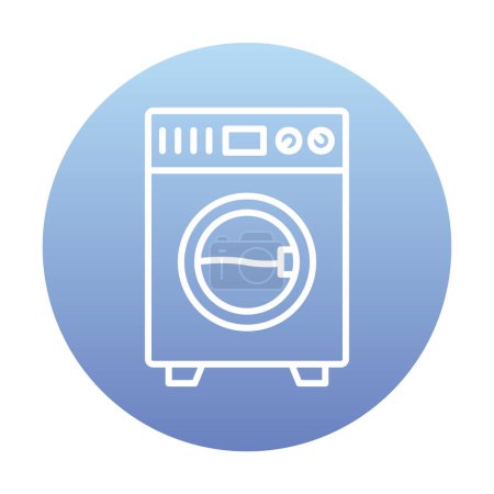 Téléchargez les illustrations : Icône de machine à laver. illustration simple - en licence libre de droit