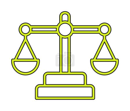 Ilustración de Escala de justicia y equilibrio vector ilustración diseño - Imagen libre de derechos